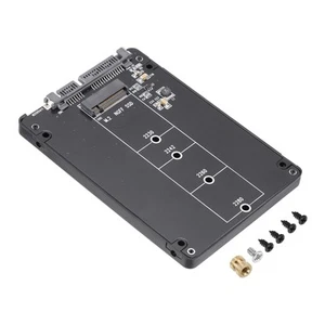 M2+ M.2 NGFF/NVME Length Extend Adapter PCB Board for PC Computer Case (Black) - Afbeelding 1 van 5
