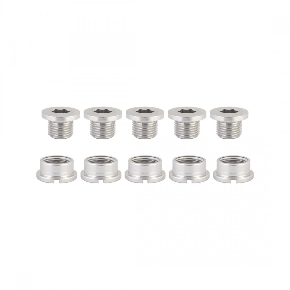 Origin8 Alloy Single Speed Chainring Bolt Set - M8x6mm Bolts & Nuts, - Image 1 of 1