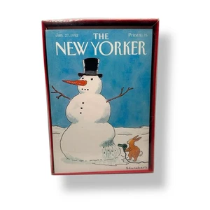 VTG The New Yorker Holiday Cards Danny Shanahan Melting Snowman Bunny Christmas - Picture 1 of 4
