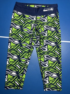 NFL Women's Seattle Seahawks Football Leggings Size S 3/4 Yoga Workout Running - Image 1 of 4