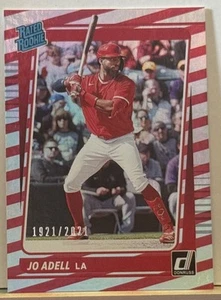 Jo Adell 2021 Panini Donruss Rated Rookie STRISCE ROSSE #33 M27 - Foto 1 di 1
