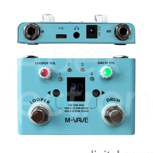 M-VAVE 2 in 1 Guitar Drum Looper Effect Pedal 30 Drums 11mins Loop Recording - Picture 1 of 7