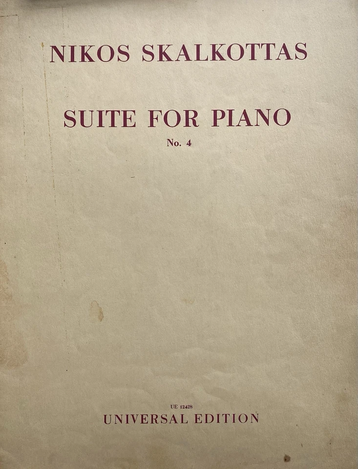 Nikos Skalkottas - Suite For Piano - No 4. - Image 1 of 1
