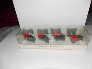 Christmas Dept 56 Stechpalme Glocke Metall Serviettenringe Schachtel 4 1/26 - Bild 1 von 5