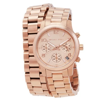 Reloj para dama Michael Kors Runway cronógrafo cuarzo esfera oro rosa MK7453 Foto 1 de 3