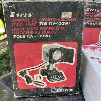 2 nuevas luces de video halógenas de cuarzo Stitz VL-1200 12v 100w. Lote de 2 piezas Foto 1 de 4