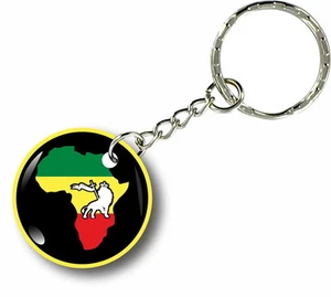 Keychain key ring keyring car rasta flag jamaica reggae rastafarai lion of judah - Picture 1 of 1