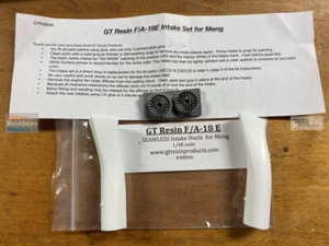 GTR48046 1:48 GT Resin F-18E F-18F Super Hornet Seamless Intake Set (MNG kit) - Picture 1 of 6