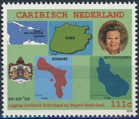 Caribbean Netherlands Issue 2010 (1) Flag - Emblem Cover