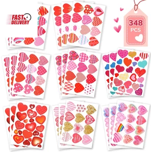 348 Pcs Valentines Stickers for Kids, Bulk Love Heart Stickers Valentines Crafts - Picture 1 of 12