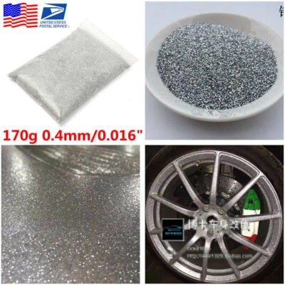 6oz / 177ml 170g 0.4mm/0.016" PET Silver Metal Flake Car Paint Powder Additive - Imagem 1 de 4