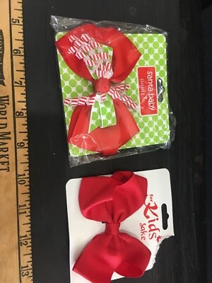 Arco de pasador Santa Baby Mud Pie nuevo 1 arco gratis Foto 1 de 3