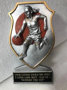 Mädchen Jugend Basketball Trophäe Auszeichnung 6" groß kostenlose individuelle Gravur Versand 2-3 Tage - Bild 1 von 2