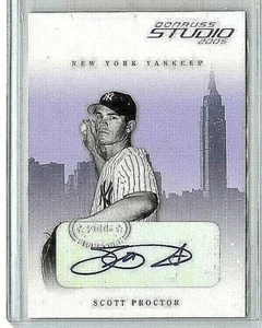 Autógrafo Scott Proctor 2005 certificado Donruss Studio - Imagen 1 de 1