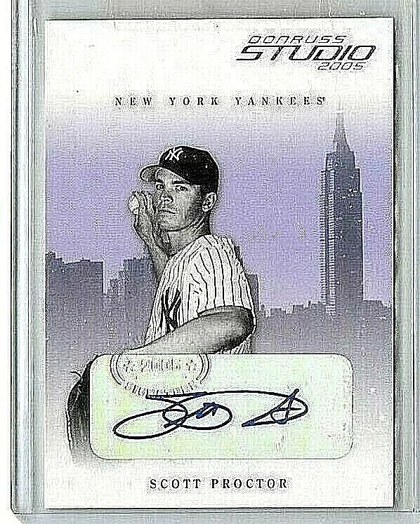 SCOTT PROCTOR 2005 DONRUSS STUDIO CERTIFIED AUTOGRAPH - Image 1 of 1