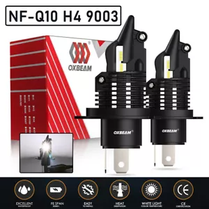 2x H4 9003 HB2 LED Headlight Fog Bulbs Replace Kit 40W 6500K For Vauxhall Vivaro - Picture 1 of 12