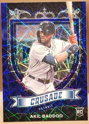 2021 Panini Chronicles Crusade #14 Akil Baddoo Blue Velocity Prizm Rookie RC  - Image 1 of 2