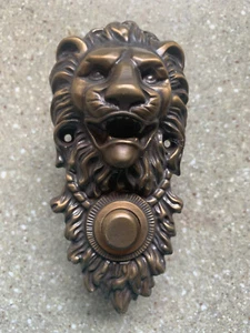Baltica Lion's Head Bronze Doorbell Ringer NEW - Picture 1 of 2