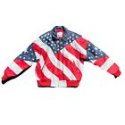 Michael Hoban USA Flag Stars Patriotic Biker Leather Jacket Wheremi Large