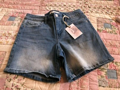 JESSICA SIMPSON WOMENS GIRLS SHORTS JEANS STRETCH LIGHT BLUE DENIM  NWT 25  - Image 1 of 4