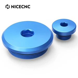 NICECNC Engine Timing Plugs Aluminum Blue For Yamaha YZ250FX WR250F 2015-2023 - Picture 1 of 11