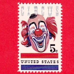 CIRCUS CLOWN VINTAGE STAMP 1966 5c RINGLING BROTHERS CLOWN JOHANN L.JACOB MNH - Picture 1 of 1