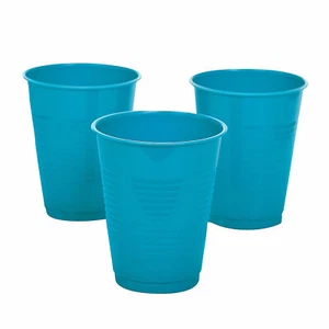 Turquoise Plastic Cups - 20 Ct. - Party Supplies - 20 Pieces - Picture 1 of 1