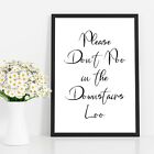 Please Don't Poo In Downstairs Loo Funny Humour Typography Wall Poster