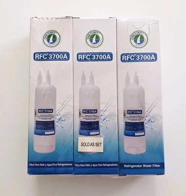 3 Pack Refrigerator Water Filters RFC 3700A One Purify Replacement Filters New - Image 1 of 3