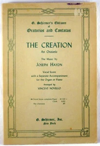 PARTITURA MUSICAL Haydn LA CREACIÓN SATB Vocal y Piano SCHIRMER #7317 - Imagen 1 de 5