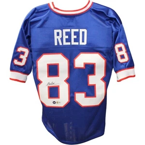 Andre Reed Autographed/Signed Pro Style Blue Jersey Beckett 44680 - Picture 1 of 4