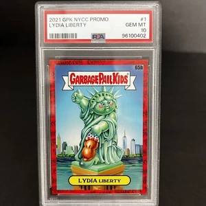 2022 GARBAGE PAIL KIDS NYCC PROMO LYDIA LIBERTY RED PSA 10 GEM MINT - Bild 1 von 3