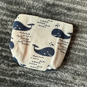 Coin Wallet Bag Whale Mini Coin Purse Change Purse Earphone Keyring Zip Blue New - Picture 1 of 6