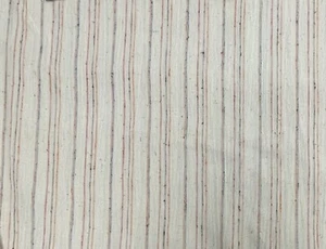 VINTAGE 1970’s GAUZY TEXTURED STRIPED COTTON FABRIC - Picture 1 of 2
