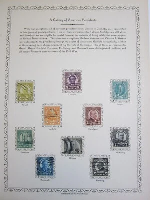 American Presidents 10 Hinged Stamp Lot 1920s - Nice! - Image 1 of 4