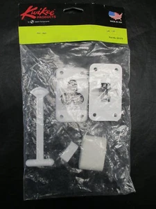 LIPPERT KWIKEE 4" T-STYLE DOOR HOLDER W/BUMPER KIT POLAR WHITE 381409 RV CAMPER - Picture 1 of 8