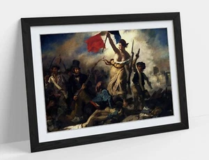 EUGENE DELACROIX LIBERTY LEADING THE PEOPLE -FRAMED POSTER PICTURE PRINT ARTWORK - Picture 1 of 10