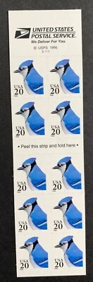 U.S. Stamps SC# 3048a Booklet Of 10 Blue Jay 20¢ Stamps - Image 1 of 2