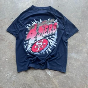 San Francisco 49ers NFL logo short sleeve black classic shirt KV34140 - Picture 1 of 2