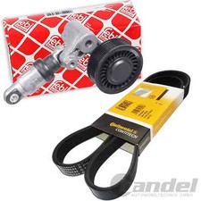 FEBI BELT TENSIONER + CONTI WEDGE RIB STRAP fits VW T4 CAMPER LT 28-35 II