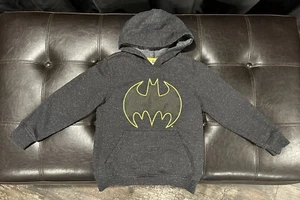 Batman Hoodie Boy’s Size Small (6-7) Gray - Picture 1 of 4