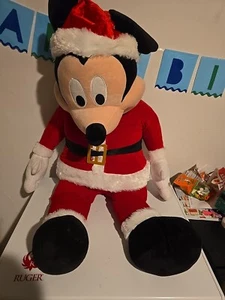 Große 45 Zoll Disney Mickey Mouse Weihnachtsmann Plüschpuppe Weihnachtsdeko Stofftier - Bild 1 von 12