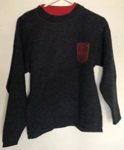 Sweetree Vintage Charcoal Grey Winter Logo Ski Sweater Small Made in USA - Picture 1 of 5