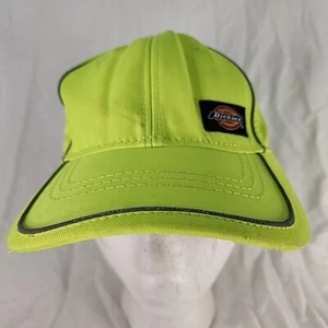 Cap High Visibility Neon Yellow Dickies Hook &Loop Adjustable Baseball Truck Hat - Picture 1 of 8