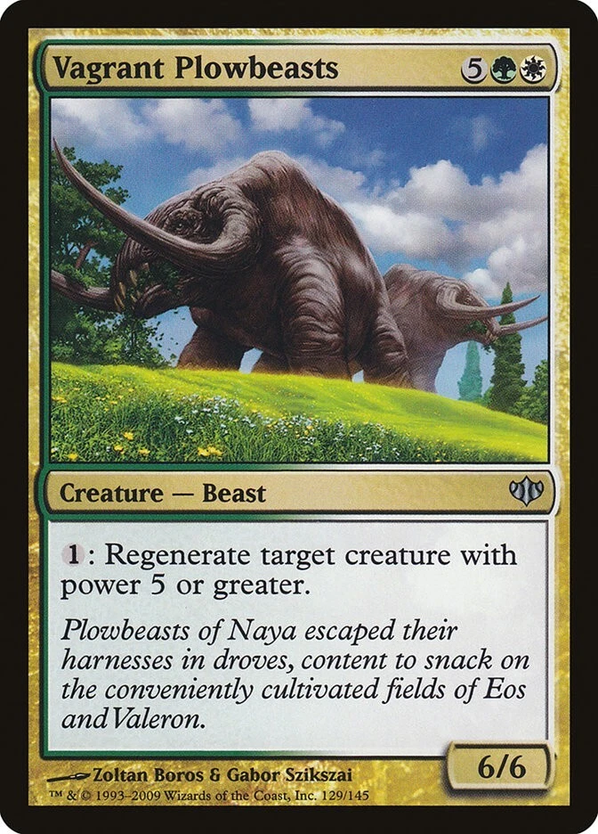 Conflux Vagrant Plowbeasts MTG Magic the Gathering NM - Image 1 of 1
