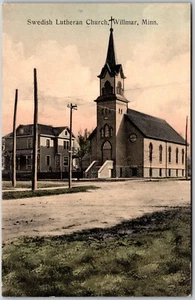 Postcard Willmar Minnesota Swedish Lutheran Church Hand Tinted Kandiyohi County - Bild 1 von 2