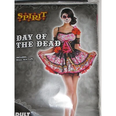 Halloween Costume Women Cosplay Sexy Dress Up Spanish Sugar Skulls Adult Sz 4-6 - Image 1 of 4