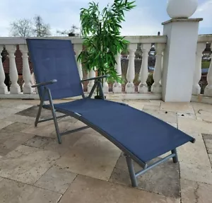Sonnenliege RIO Schwarz Gartenliege Liegestuhl Relaxliege Strandliege Liege - Bild 1 von 5