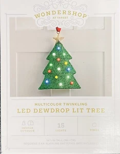 Wondershop 14.25" Battery Operated LED Tinsel Fabric Christmas Tree - Picture 1 of 6