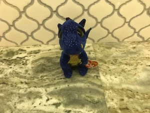Ty Beanie Boos Saffire blauer Drache Plüsch Neu mit Etikett - Bild 1 von 5